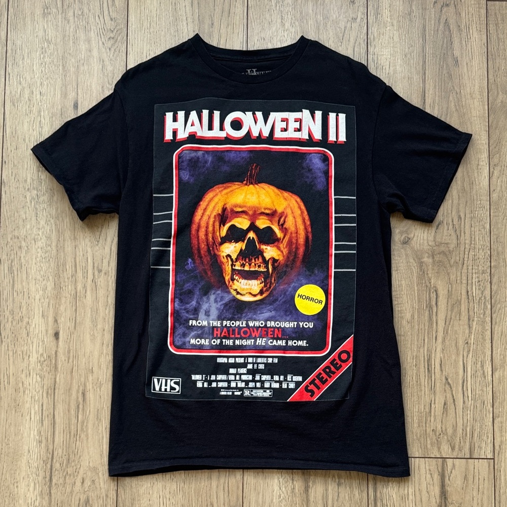 Halloween II Men’s Graphic T-Shirt Medium Black Horror Michael Myers Casual